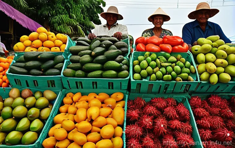 파나마의 대형 시장 탐방 - **A Bustling Panamanian Fish Market Morning**
    Generate an image capturing the vibrant energy of ...