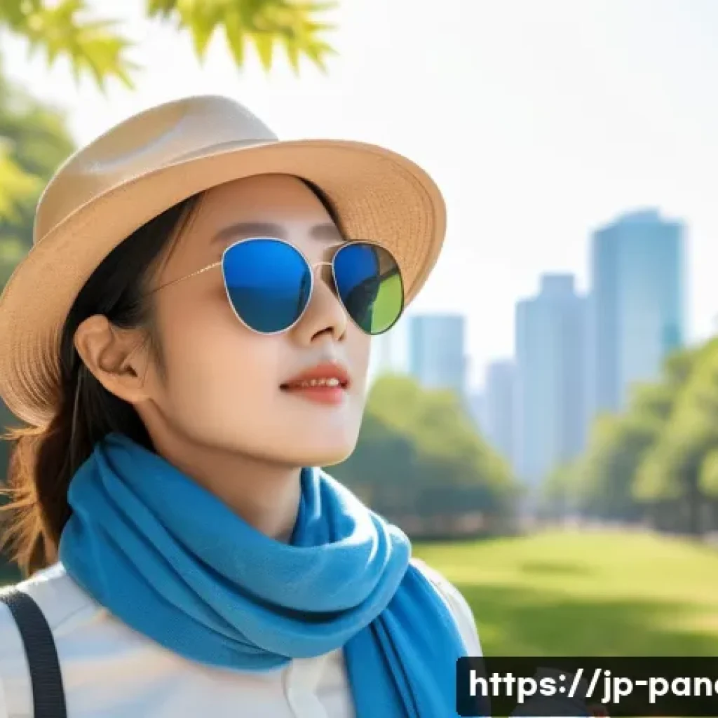 건기와 우기 여행 팁 - A stylish traveler wearing lightweight, breathable long-sleeve shirt and wide-brimmed hat with UV pr...